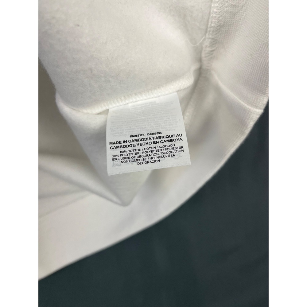 Nike Just Do It Sweatshirt Mens L White Box Logo Crew Neck Long Sleeve Pullover - Picture 6 of 9